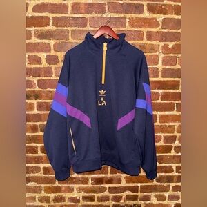 LA Galaxy adidas Originals Culturewear Collection Half-Zip Top - Navy (L)